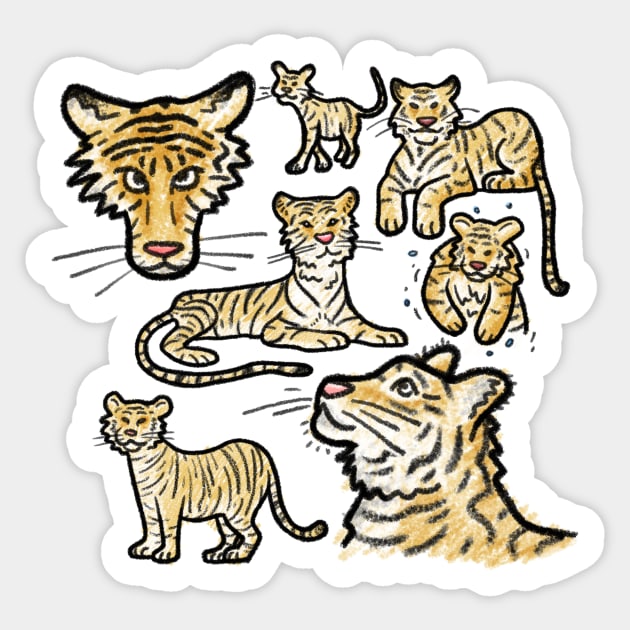 Tigers Sticker by royal_ten